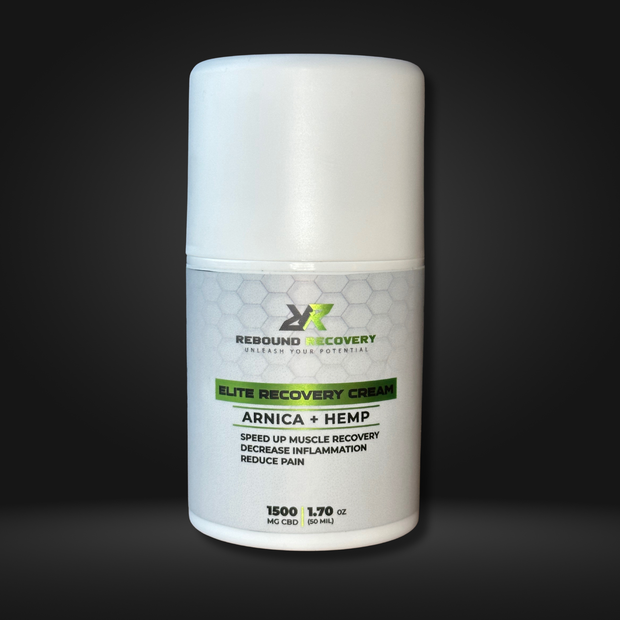 Natural muscle pain relief and recovery topical, Elite Recovery Cream by Rebound Recovery.